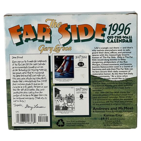 Gary Larson NEW 1994 THE FAR SIDE Vintage Off the Wall Daily Desk Calendar - Picture 5 of 15